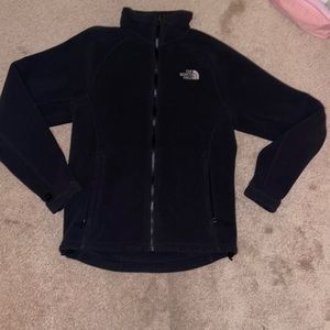 EUC Velour North Face all black jacket adult XS